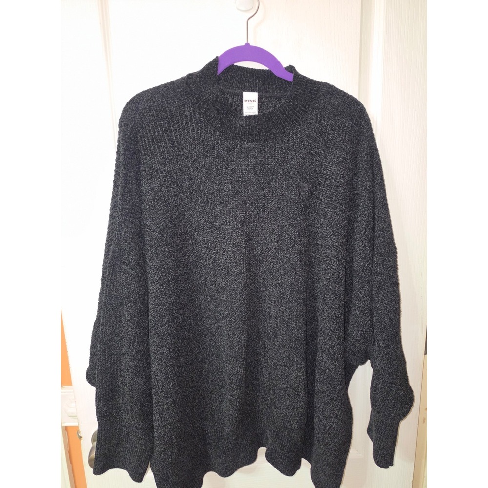 New Black chenille softest XL Victoria's Secret Pink Sweater